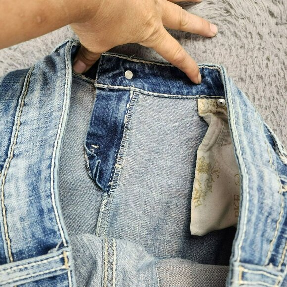 Buckle Jeans Womens 32 Tall Sabrina Medium Wash Stretch Low Rise Bootcut - Picture 9 of 12